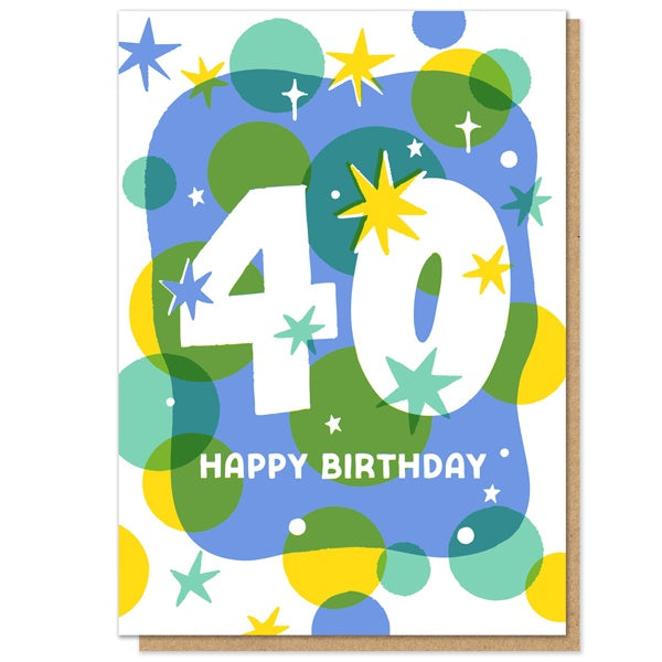 40 Stars Birthday Card
