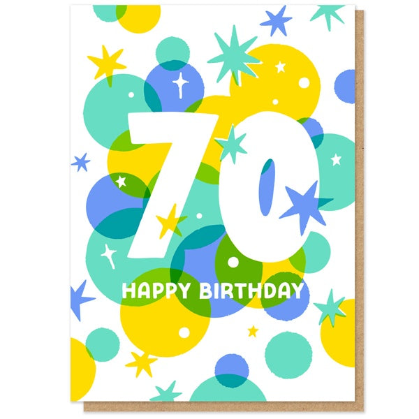 70 Stars Birthday Card