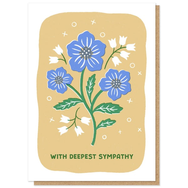 Snowdrops Letterpress Sympathy Card