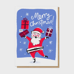 Santa's Coming To Town Letterpress Christmas Card