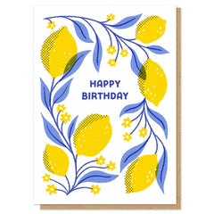 Amalfi Lemons Letterpress Birthday Card