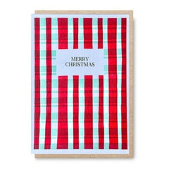 Tartan Gold Foil Christmas Card