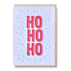 Ho Ho Ho Snow Christmas Card