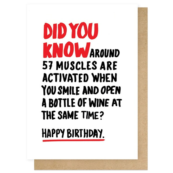Smile and Open a Bottle of Wine Card