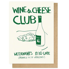 Wine And Cheese Club Card