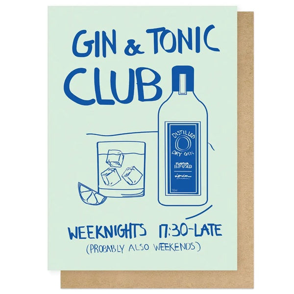 Gin And Tonic Club Card
