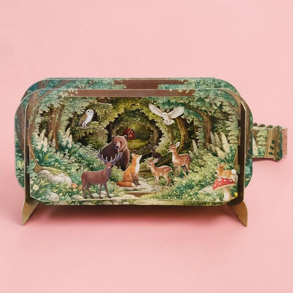 Enchanted Woodland Friends Message in a Bottle Card