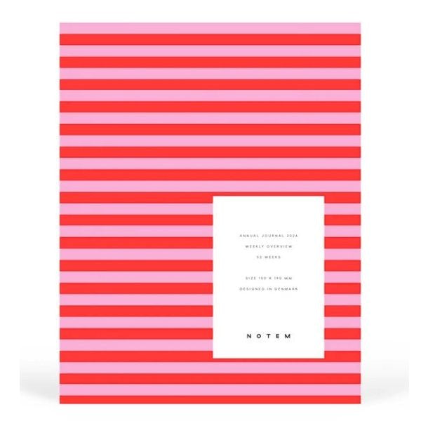Medium Alva 2027 Journal Red Stripes