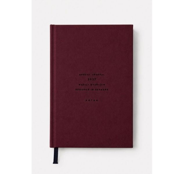 Large Alva 2027 Journal Dark Red