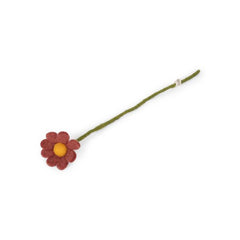 Dusty Rouge Anemone Felt Decoration