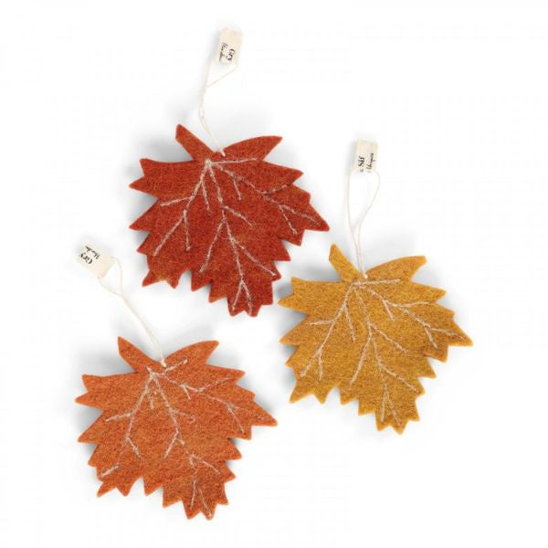 Felt Maple Leaves Set of 3