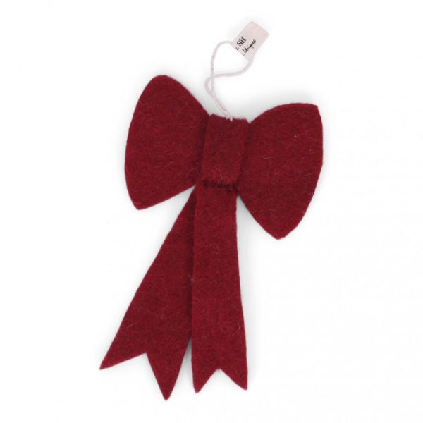 Small Red Felt Bow