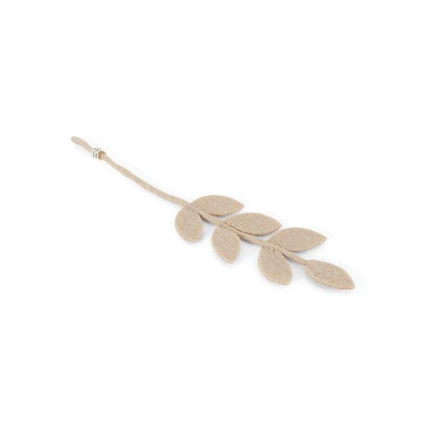 Beige Felt Leaf Branch Decoration