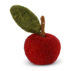 Dark Red Felt Apple