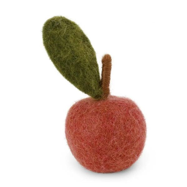 Dusty Red Felt Apple