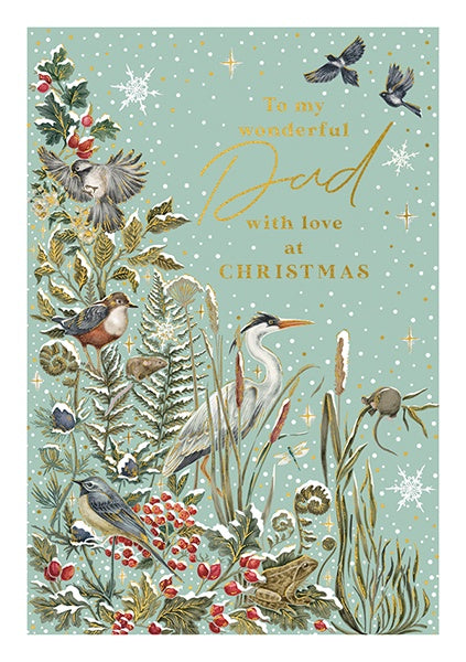 To My Wonderful Dad Frosted River Christmas Card