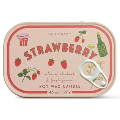 Bistro Strawberry Printed Tin Candle Strawberry