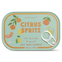 Bistro Orange Printed Tin Candle - Orange Citrus Spritz