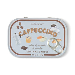 Bistro Cappuccino Printed Tin Candle