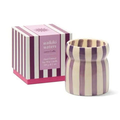 Cabana Waikiki Waters Striped Ceramic Candle