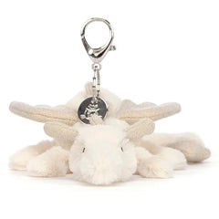 Jellycat Snow Dragon Bag Charm