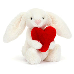 Bashful Red Love Heart Bunny Little