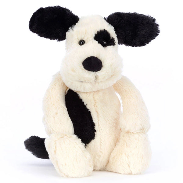 Bashful Rufferty Black And Cream Puppy Medium