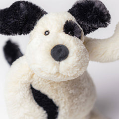 Bashful Rufferty Black And Cream Puppy Medium
