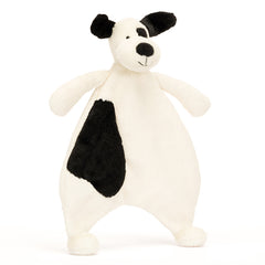 Jellycat Bashful Black and Cream Puppy Comforter