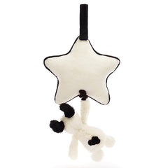 Bashful Black and Cream Puppy Musical Pull
