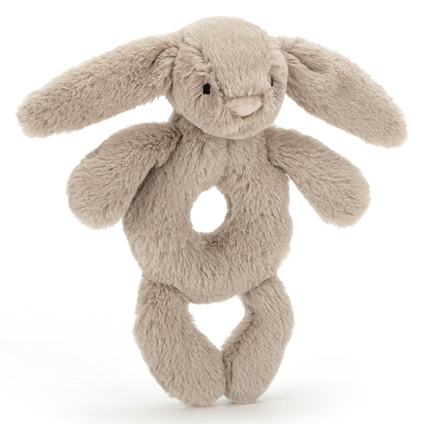 Bashful Beige Bunny Ring Rattle