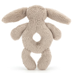 Bashful Beige Bunny Ring Rattle