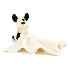 Jellycat Bashful Black and Cream Puppy Soother New