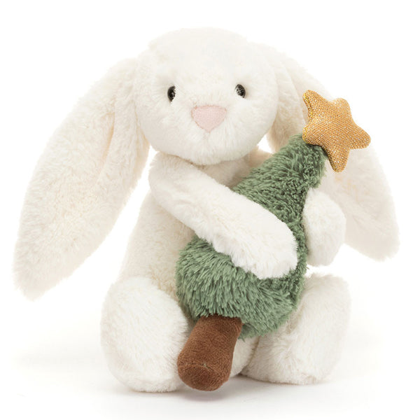 Jellycat Bashful Bunny with Christmas Tree - Paper Tiger