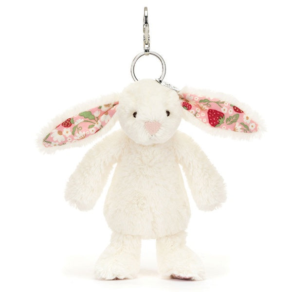  Blossom Cream Bunny Bag Charm 苺 Jellycat Blossom Cream Bunny Berry Bag Charm - Paper Tiger