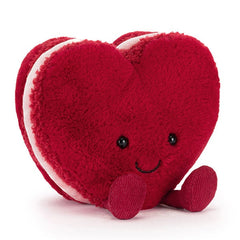 Jellycat Amuseables Arlette Heart Macaron Red
