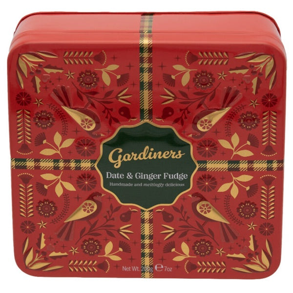 Scandi Present Date and Ginger Fudge Tin
