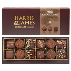 Harris & James Milk Chocolate Selection 12 pieces Gift Box