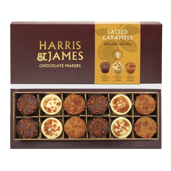 Harris & James Salted Caramel Selection 12 piece Gift Box