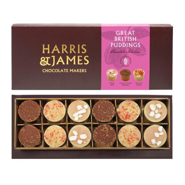 Harris & James Great British Puddings Selection 12 pieces Gift Box