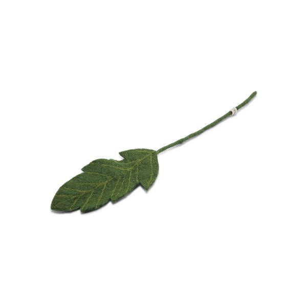 Dark Green Felt Big Leaf Decoration