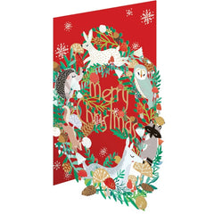Animal Wreath Christmas Card