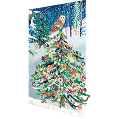 Winter Solstice Tree Lasercut Christmas Card