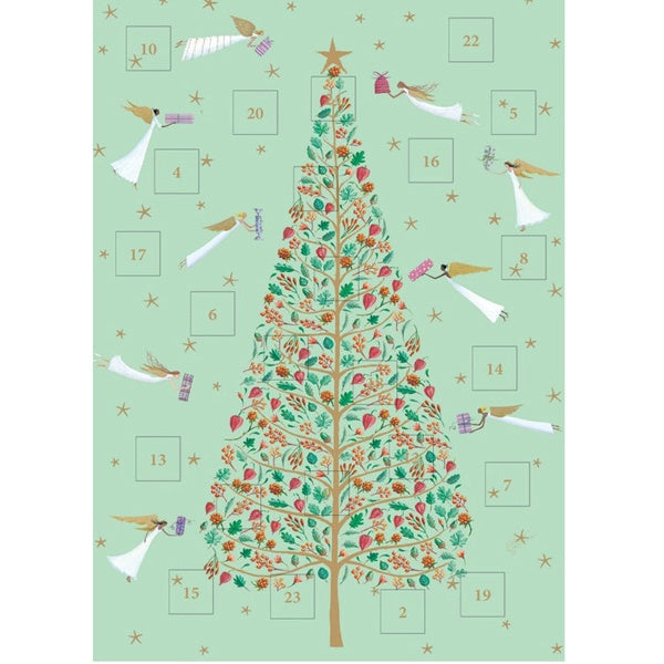 Angel Trees Advent Calendar Card