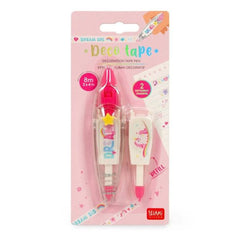Unicorn Deco Roller Stamp Fuschia Ink