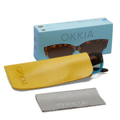 Okkia Silvia Havana Blue Sunglasses