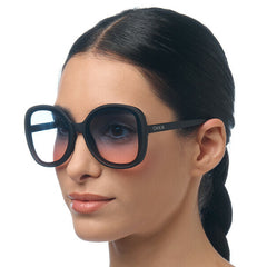 Okkia Anna Black with Blue Pink Gradient Lens Sunglasses