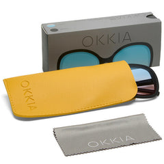 Okkia Anna Black with Blue Pink Gradient Lens Sunglasses