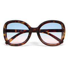Okkia Anna Classic Havana with Blue Pink Gradient Lens Sunglasses