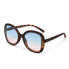 Okkia Anna Classic Havana with Blue Pink Gradient Lens Sunglasses